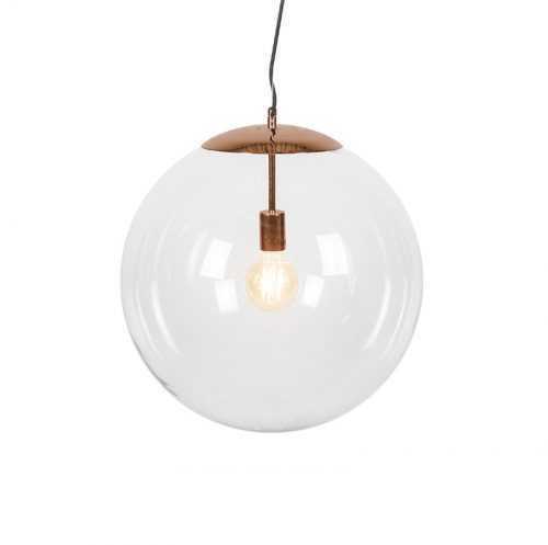 Moderní závěsná lampa měděná 50 cm - Ball