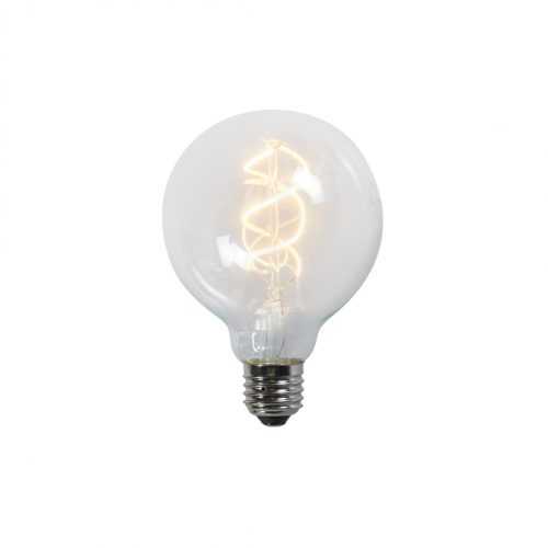 Twisted filament LED lamp G95 5W 2200K clear