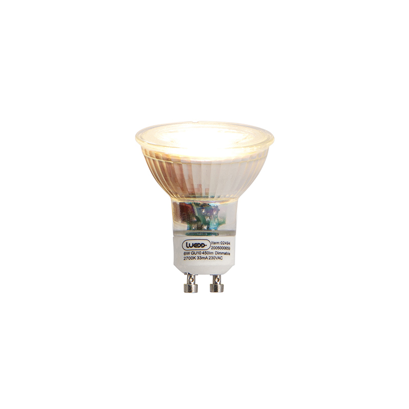 GU10 stmívatelná LED lampa 6W 450 lm 2700K