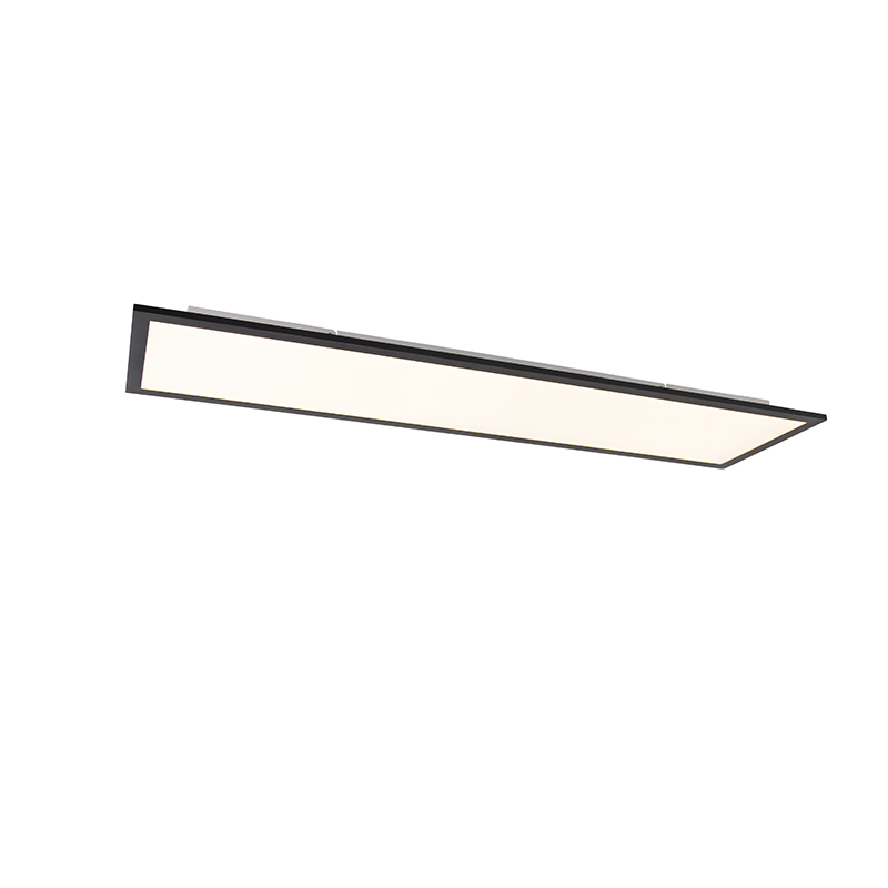 Modern LED-paneel zwart 120 cm incl. LED en dimmer - Liv