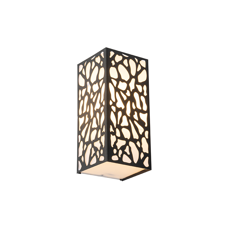 Moderne buiten wandlamp zwart IP44 - Nicole