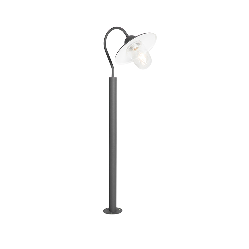 Moderne staande buitenlamp donkergrijs 120 cm IP44 - Kansas