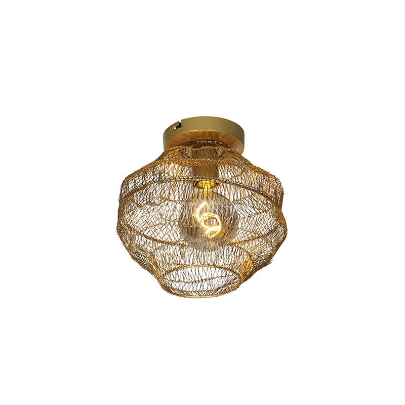 Oosterse plafondlamp goud 25 cm - Vadi