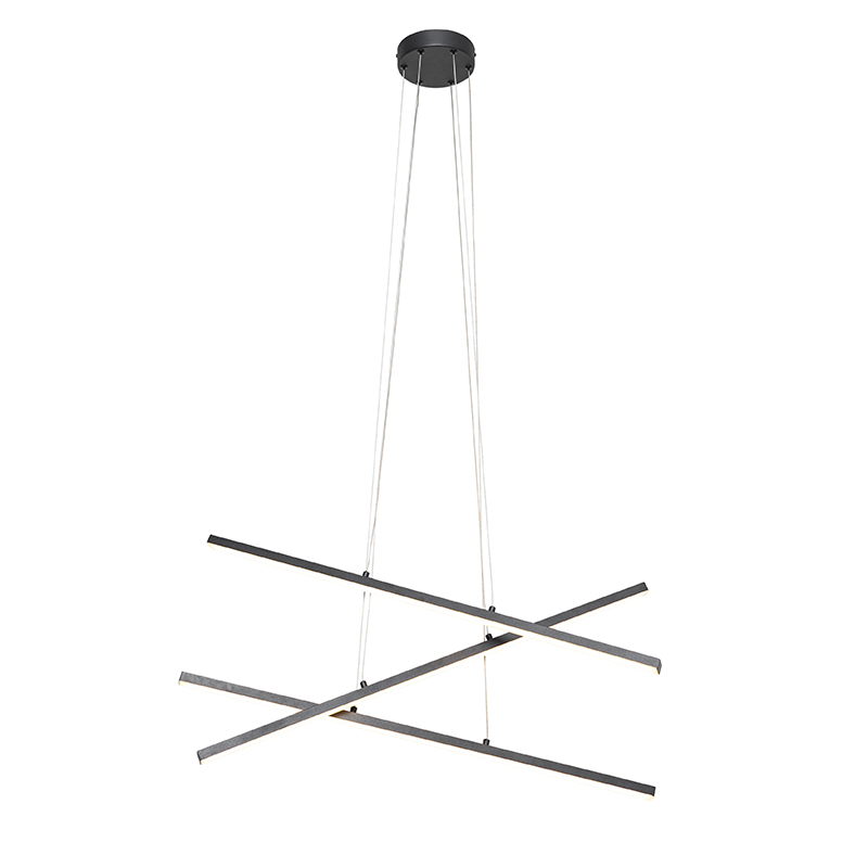 Hanglamp zwart incl. LED 3-staps dimbaar 6-lichts - Jolanta