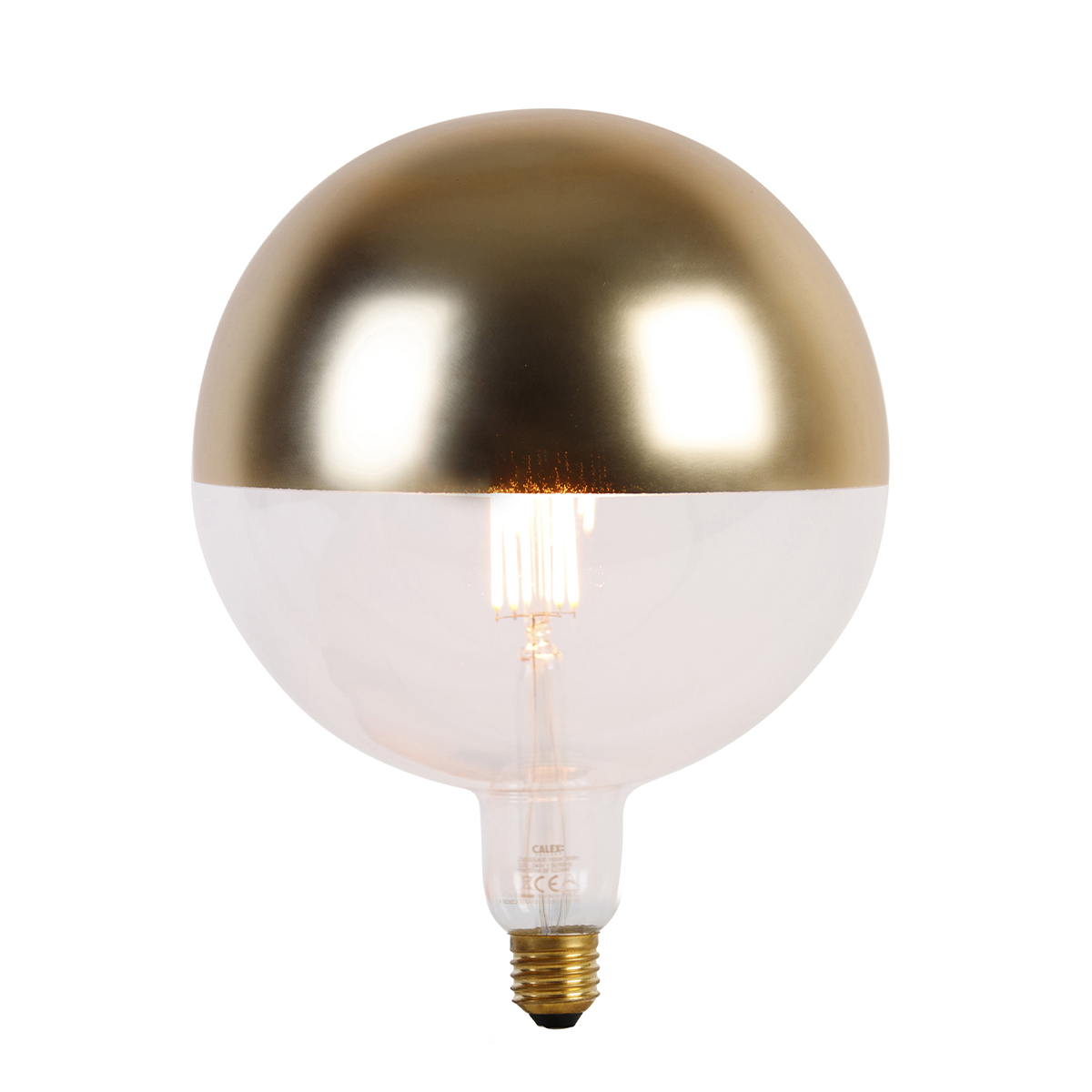 E27 LED lamp G200 kopspiegel goud 6W 360 lm 1800K