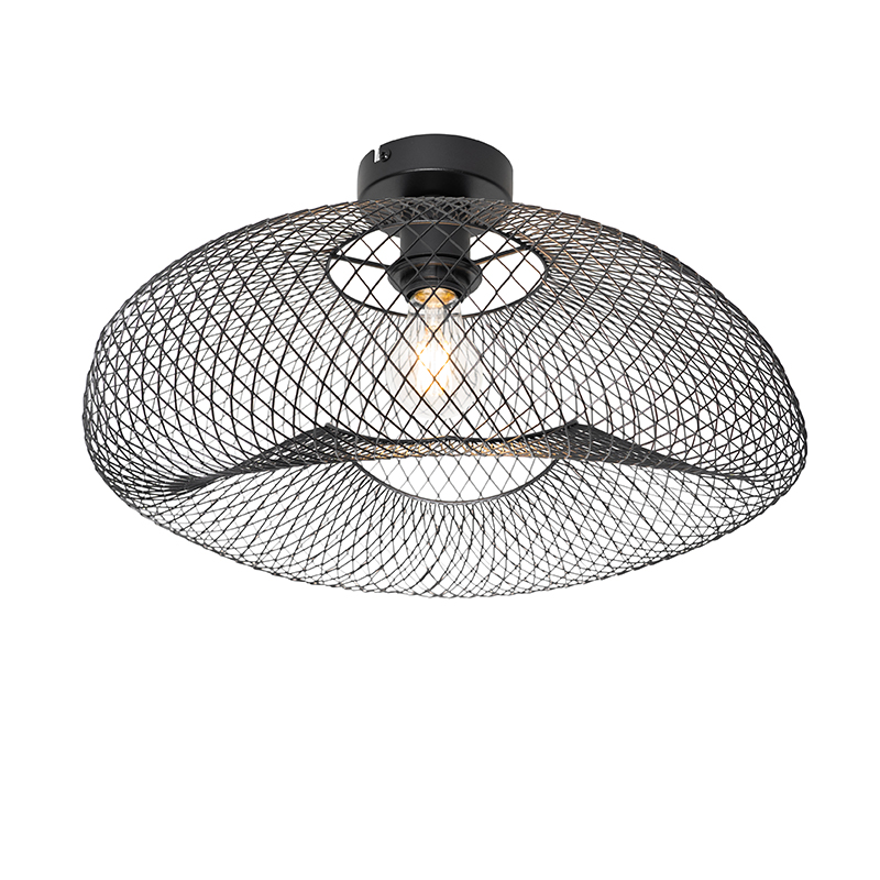 Moderne plafondlamp zwart - Zora