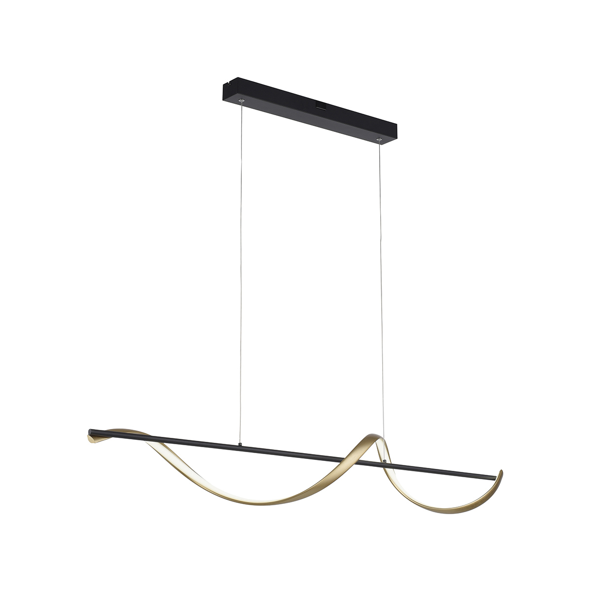 Smart hanging lamp dark gray with gold incl. LED dimmable in Kelvin - Marianne