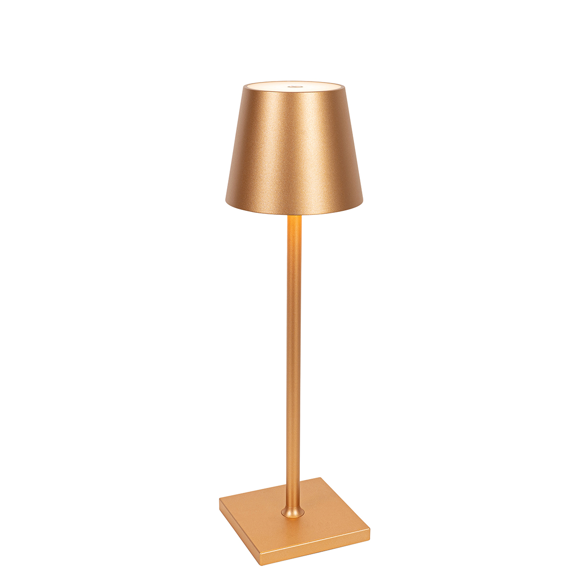 Venkovní stolní lampa zlatá vč. LED sdotykovým stmívačem dobíjecí - Janet