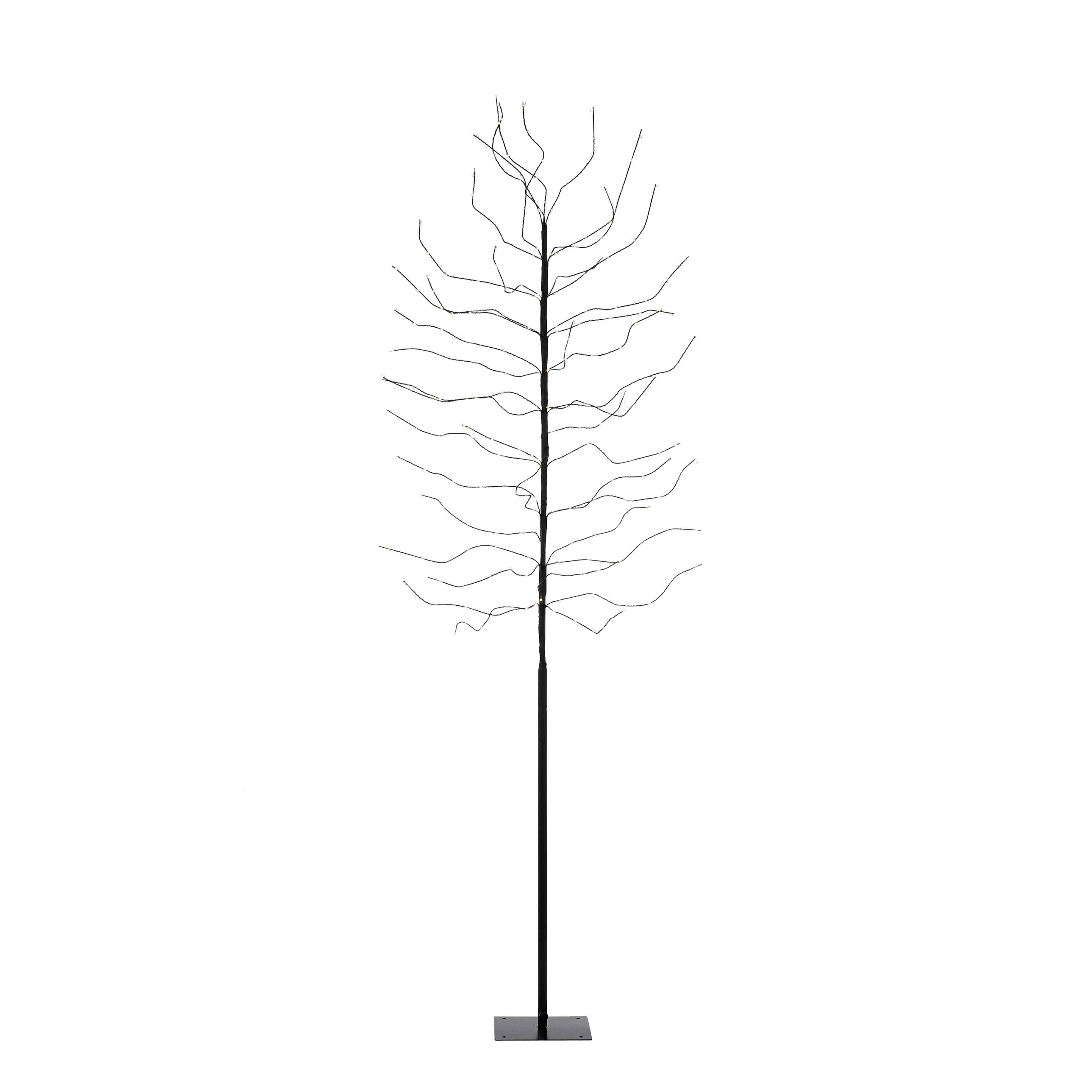 Vloerlamp zwart boom 200cm incl. LED IP44 - Vixen