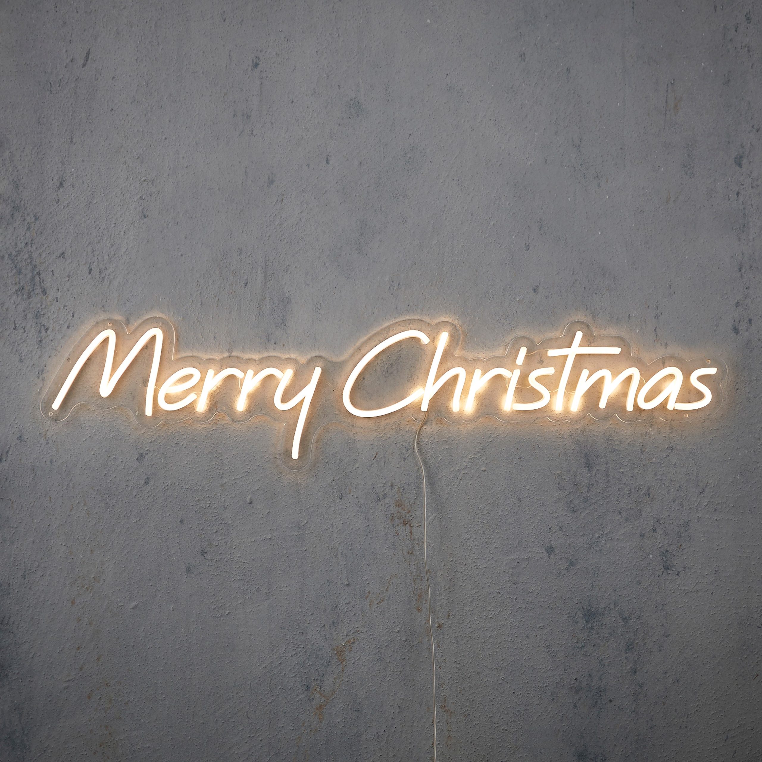 Wandlamp neon wit - Merry Christmas